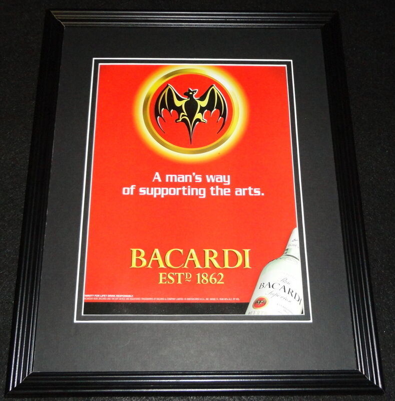 Primary image for 2000 Bacardi Rum Framed 11x14 ORIGINAL Advertisement