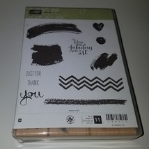 NEW Stampin&#39; Up Work of Art 11 Piece Rubber Stamp Set Just For Thank You - £15.75 GBP