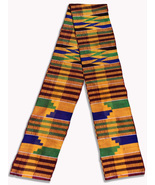 African Handwoven Kente Scarf Ghana Sash Asante Stole African Art Textil... - £23.44 GBP