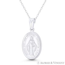 Holy Mother Mary Miraculous Medal Marian Cross Italy 925 Sterling Silver... - €17,39 EUR+