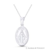 Holy Mother Mary Miraculous Medal Marian Cross Italy 925 Sterling Silver... - $46.28 CAD+