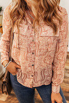 Printed Chest Pockets Floral Print Shirt - £30.11 GBP