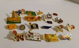 Lot Of 20 Nebraska Lions Club Pinbacks Pins Vtg No Backs - $12.86