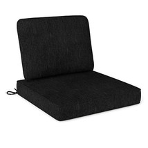 2-Pack Outdoor Patio Cushion Set with Removable Covers-Black - Color: Black - $105.43