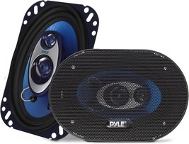 Pyle 5.25” Car Sound Speaker (Pair) - Upgraded Blue Poly Injection Cone 3-Way - £33.10 GBP