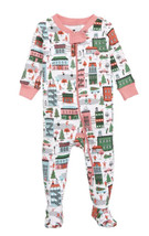 NWT TUCKER + TATE Babies&#39; Print Fitted One-piece Pajamas White Silver Si... - £9.38 GBP