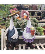 Cute Resin Duck Outdoor Statue Flexible Simulation Duck Ornaments For Ou... - $97.99