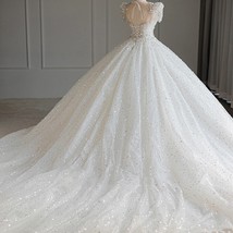 Color: White trailing wedding dress, Size: XS - New Bridal Main Yarn Lar... - £93.45 GBP