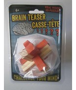 Brain Teaser Real Wood 3D Puzzle Ages 6+ Challenge Your Mind! New! - £5.43 GBP