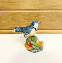Blue Jay Whitehall Society Porcelain Figurine Vintage LN Bird Collectible - $34.49