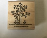 Stampin&#39; Up! Rubber Stamp Summer Season Tree w Birdhouse and Tulips Vint... - $7.74