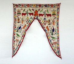Vintage Welcome Gate Toran Door Valance Window Décor Tapestry Wall Hanging DV50 - £51.59 GBP