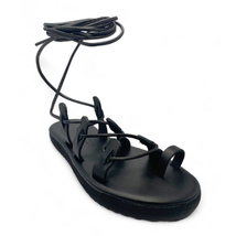 Black soft insole anatomic sandals gladiator - £57.55 GBP
