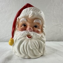 Lefton Vtg MCM Santa Face Head Planter Japan 6398 Ceramic Jolly Christma... - $133.51