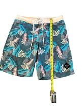 American Eagle AEO Mens Size S Teal Blue Leaves Board Shorts Swim Trunks Surf - £15.08 GBP