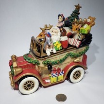Fitz &amp; Floyd Musical Santa Mobile Car We Wish You A Merry Xmas Music Box Works - £35.22 GBP