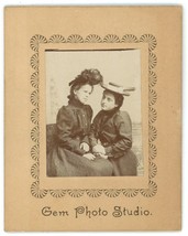 CIRCA 1870&#39;S Small CDV Featuring Two Affectionate Women in Fancy Clothes &amp; Hats - £9.66 GBP