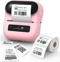 Phomemo Label Printer - M220 Label Maker, Bluetooth Mini Barcode Label, Pink - £65.73 GBP