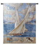 41x52 CAPRI Sailboat Ocean Nautical Tapestry Wall Hanging - £131.80 GBP