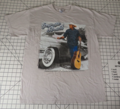 George Strait Twang Concert Band Country White T-Shirt Sz Medium Double ... - $26.68