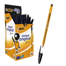 Bic Cristal Original Fine Ballpoint Pen 0.8mm 50pk - Black - £36.00 GBP