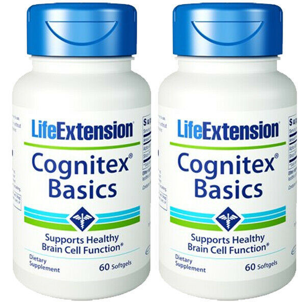 Life Extension Cognitex Basics with Phosphatidylserine 2X30gels repl Gastorodin - $39.55