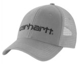 Carhartt 101195-H69 Men&#39;s Canvas Mesh-Back Logo Graphic Cap Asphalt/Blac... - $46.94