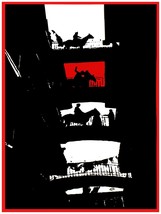 1836.Horses on building hallways 18x24 Poster.Psychedelic interior Decor... - $28.00