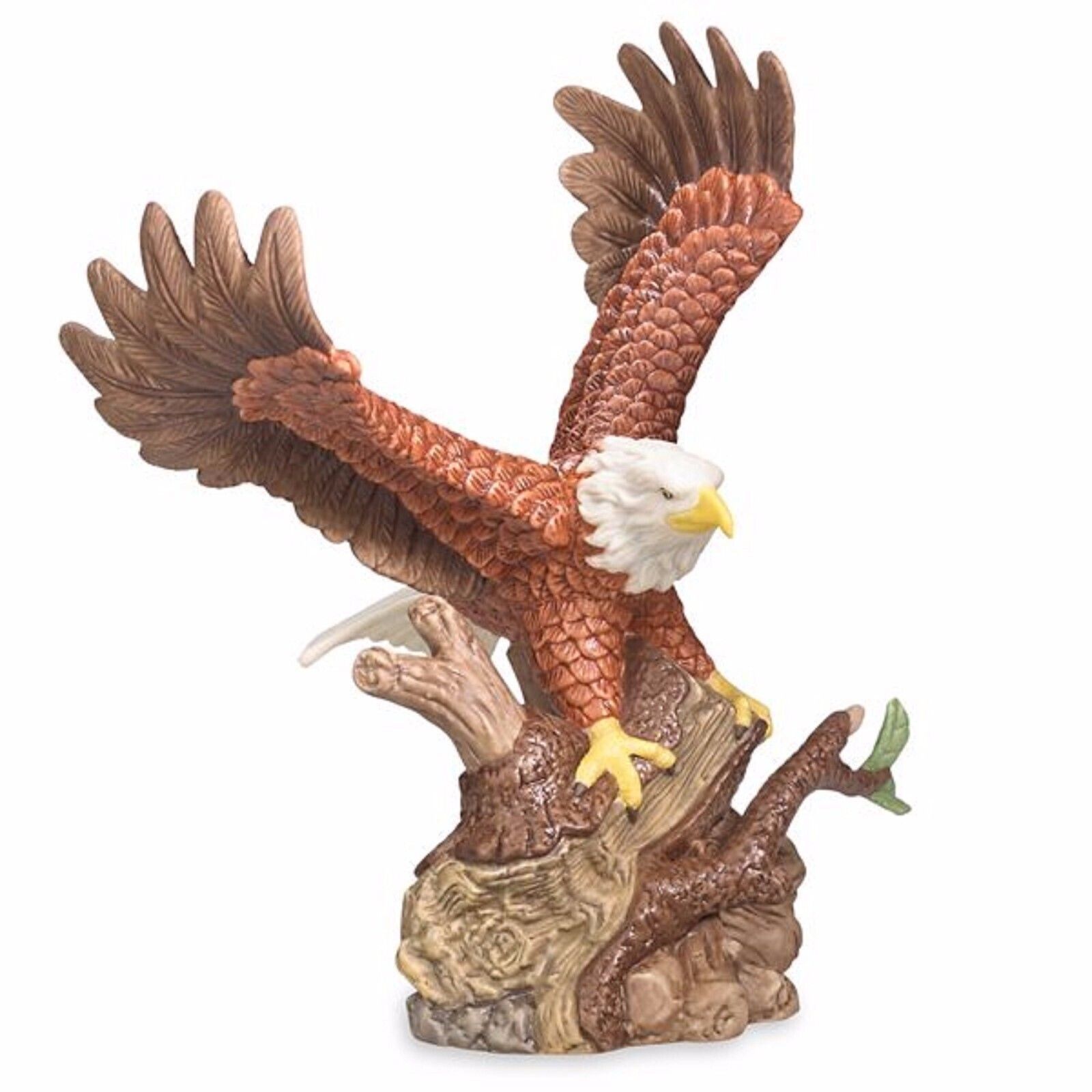 Lenox American Bald Eagle Bird Figurine Patriotic Porcelain Wings Spread NEW - £238.94 GBP