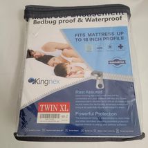 Kingnex Mattress Protector Waterproof Breathable Bamboo Blend Twin XL NEW - $26.34 CAD