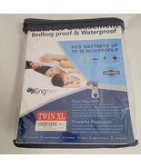 Kingnex Mattress Protector Waterproof Breathable Bamboo Blend Twin XL NEW - $344.86 MXN