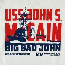 US Navy USS John S McCain T Shirt Large Big Bad John Rags of Honor - £9.49 GBP