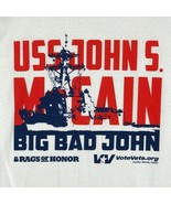 US Navy USS John S McCain T Shirt Large Big Bad John Rags of Honor - £9.33 GBP