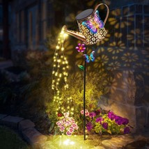 Solar Watering Can With Lights Outdoor Garden Decor,Waterproof Led Garde... - $47.99