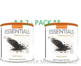 2 Pack Essentials Black Beans 5lb 1oz Large #10 Cans Emergency Long Term 30 Year - £47.39 GBP