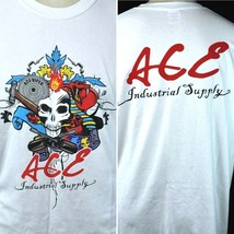 Ace Viper Industrial Tool Supply T-Shirt size XL Mens Burbank CA Skull Tattoo - £18.54 GBP