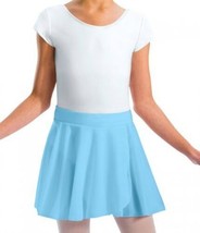 Motionwear 1011POL Girls&#39; Size Large (12-14) Light Blue Pull-On Wrap Skirt - £4.77 GBP