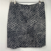 Cato Pencil Skirt Crocodile Print Cotton Stretch Black White Women Size 16 - $12.15
