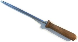 Knife Sharpening Honing Steel Japan 9 in Vintage Original Solid Wood Chefs Rod  - £7.90 GBP