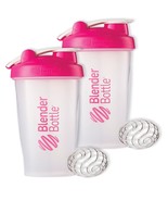Clear Pink 28 Oz Blender Bottle Set with Wire Shaker Balls - $76.22