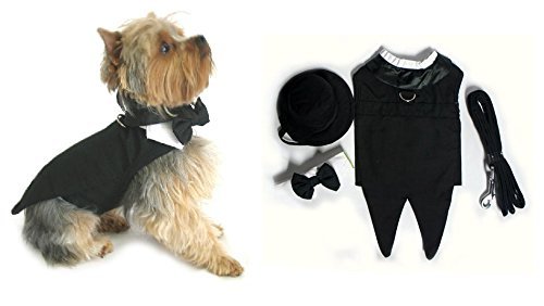 Elegant Wedding Groom Dog Tuxedo Dogs Formal Wear for Black Tie Events Weddings(