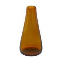 Vintage Amber Elegance - Handblown Art Glass Vase - 12&quot; - $35.00