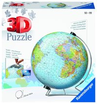 Ravensburger Children&#39;s World Globe 180 Piece 3D Jigsaw Puzzle | Easy Click Tech - £23.09 GBP