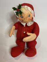 Annalee Doll Grandma Red Pajamas 1993 Christmas Retro Hard To Find 9” - £26.57 GBP