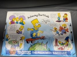 1994-1995 Bart Simpson Tombstone Pizza Achieving Bartitude Poster The Si... - $129.65