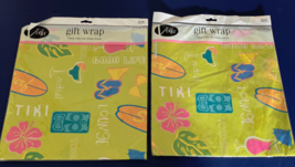 Tiki lounge VTG gift wrap wrapping paper still in original package - $19.75