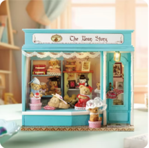 DIY Miniature Dollhouse Kit - &quot;The Sweet House&quot; Candy Shop with Dust Cover - $66.98