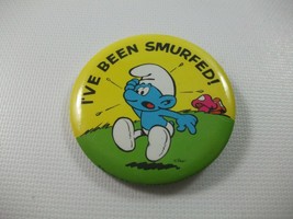 I&#39;ve Been Smurfed Smurf Smurfs 2.25&quot; Vintage Pinback Pin Button - £3.05 GBP