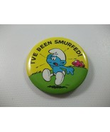 I&#39;ve Been Smurfed Smurf Smurfs 2.25&quot; Vintage Pinback Pin Button - £3.02 GBP