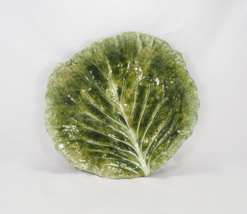 Fitz and Floyd Vista Bella 10-inch Leaf Plate Green Cabbage - £10.04 GBP